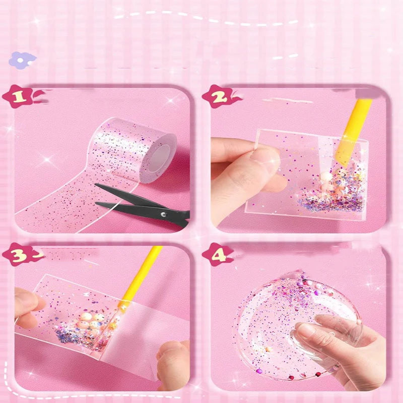 PET Nano Glue Kneading Music Blowing Bubble Full Set Of Nano Tape