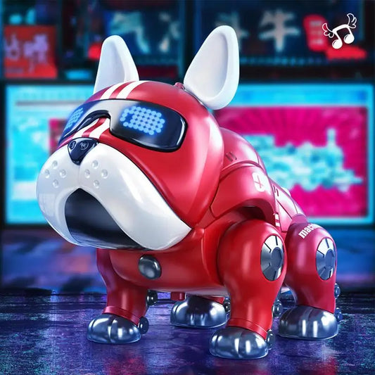 Dance Music Bulldog Robot Intelligent Interactive Dog With Light Toys
