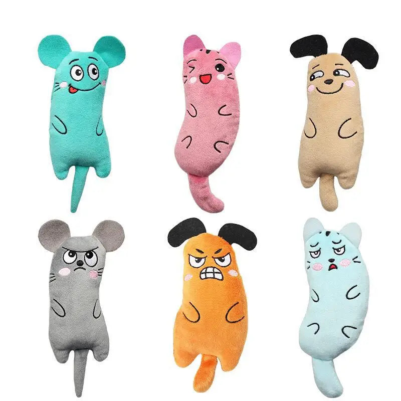 Funny Pet Plush Embroidery Catnip Toy Cat Expressive Mouse Toys