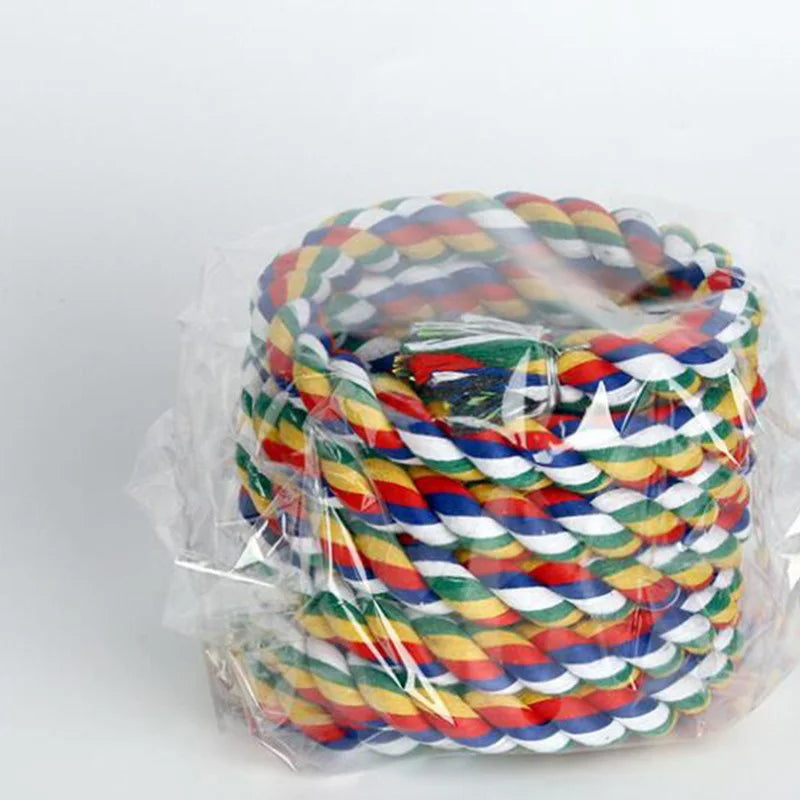 Parrot Toy Wicker Rope Hanging Braided Budgie Chew Bird Cage Cockatiel