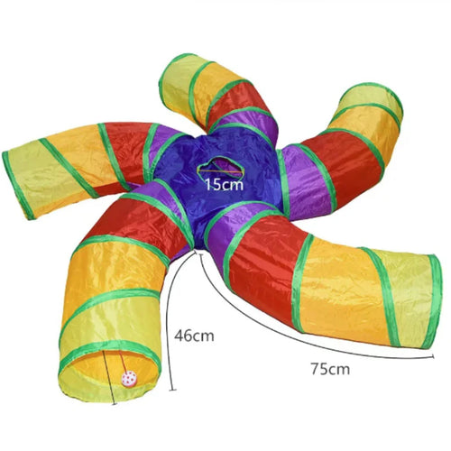Hot Foldable Cat Tunnel Tube Interactive Fun Kitty Training Toy