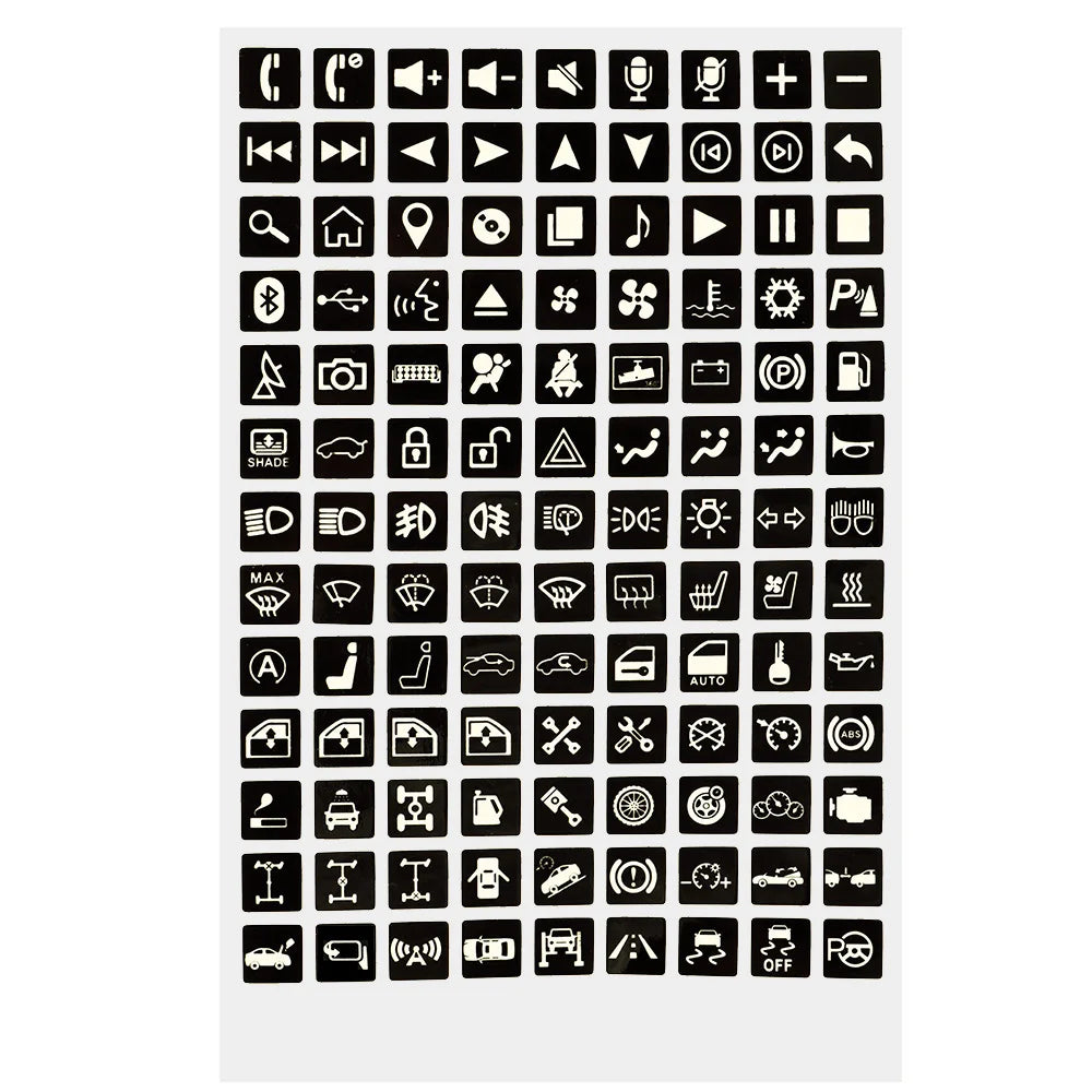 Luminous Car Sticker Instrument Panel Buttons Stickers PVC Truck