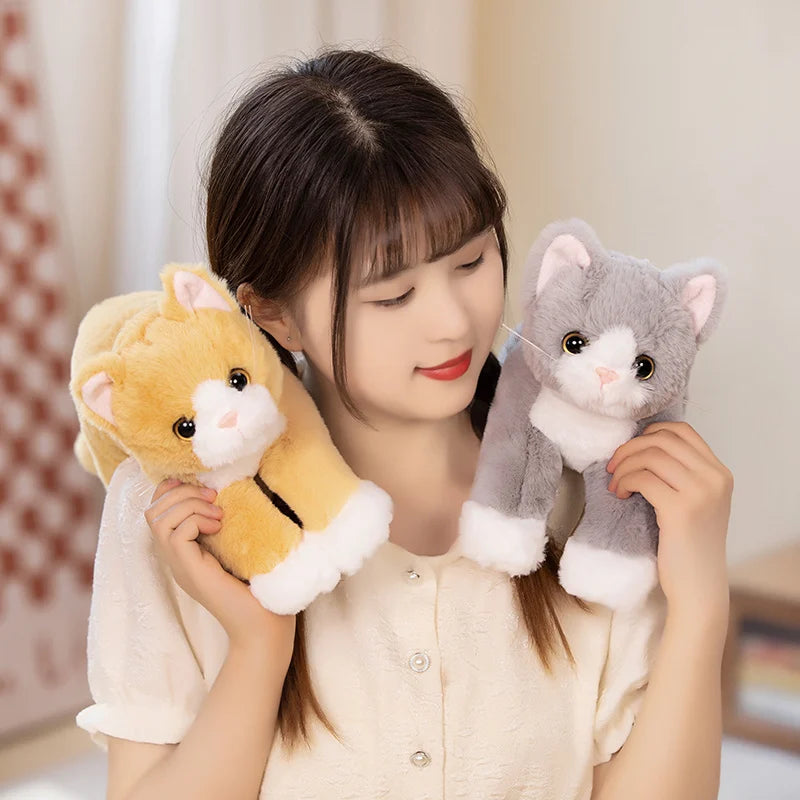 53CM Cute Simulated Cat Doll Plush Toy Stuffed Soft Animal Plush white
