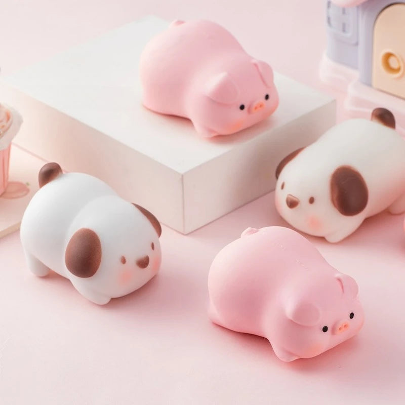 Funny Pulling Pets Squishy Toy Puppy Piggy Stretchy Animal Stress
