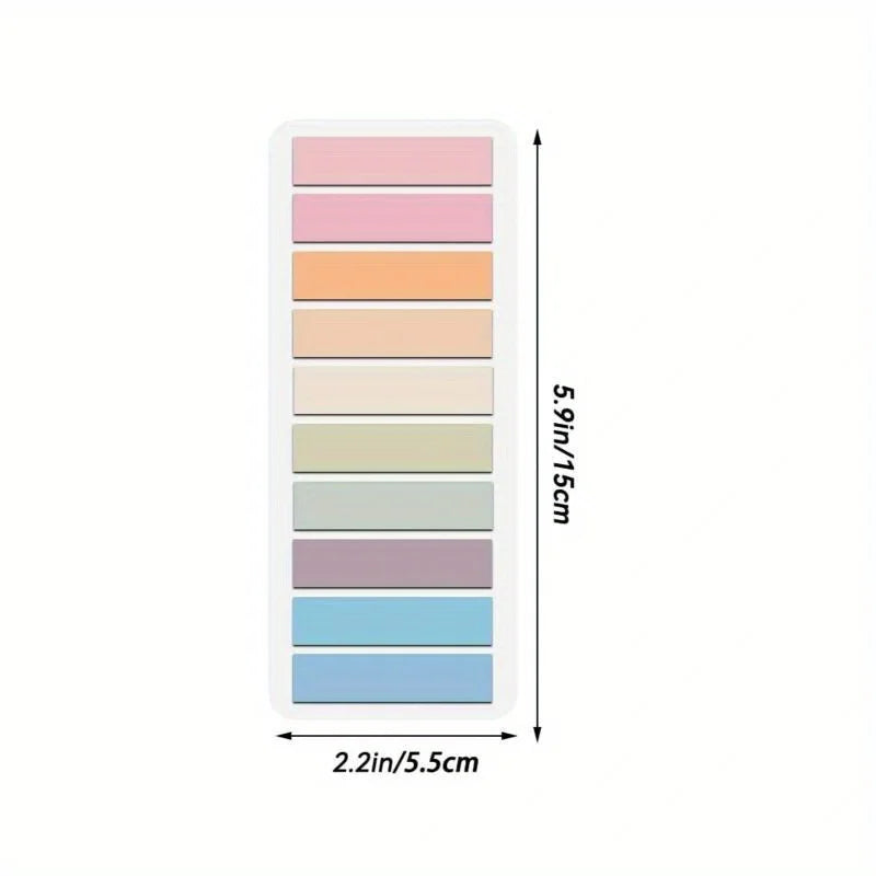 200 Sheets Morandi Transparent Fluorescent Index Tabs PET Arrow Flags