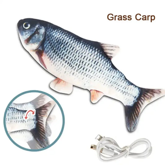 Pet Cat Pet Dog Soft Plush Toy USB Charging Simulation Fish