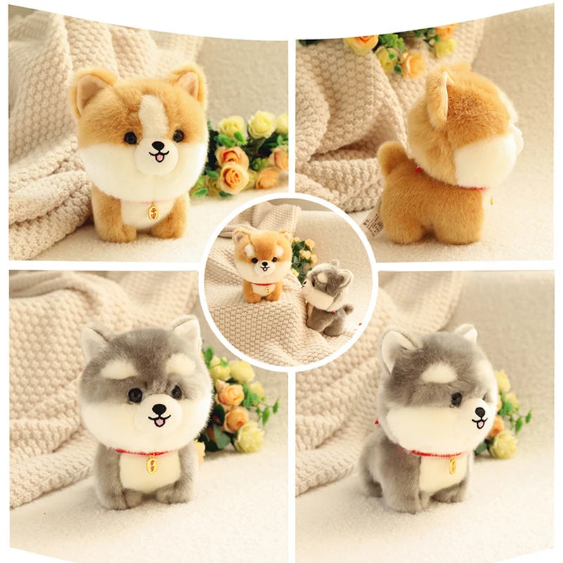 ZU Kawaii Teddy Pets Lifelike Fluffy Puppy Soft Doll Cute Small Chow