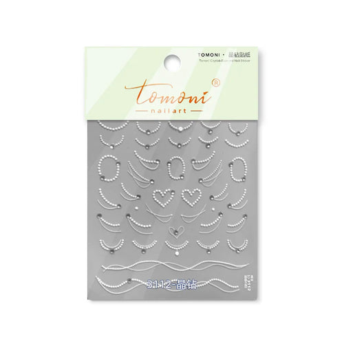 5D black and white lace stripe nail art sticker high quality comes