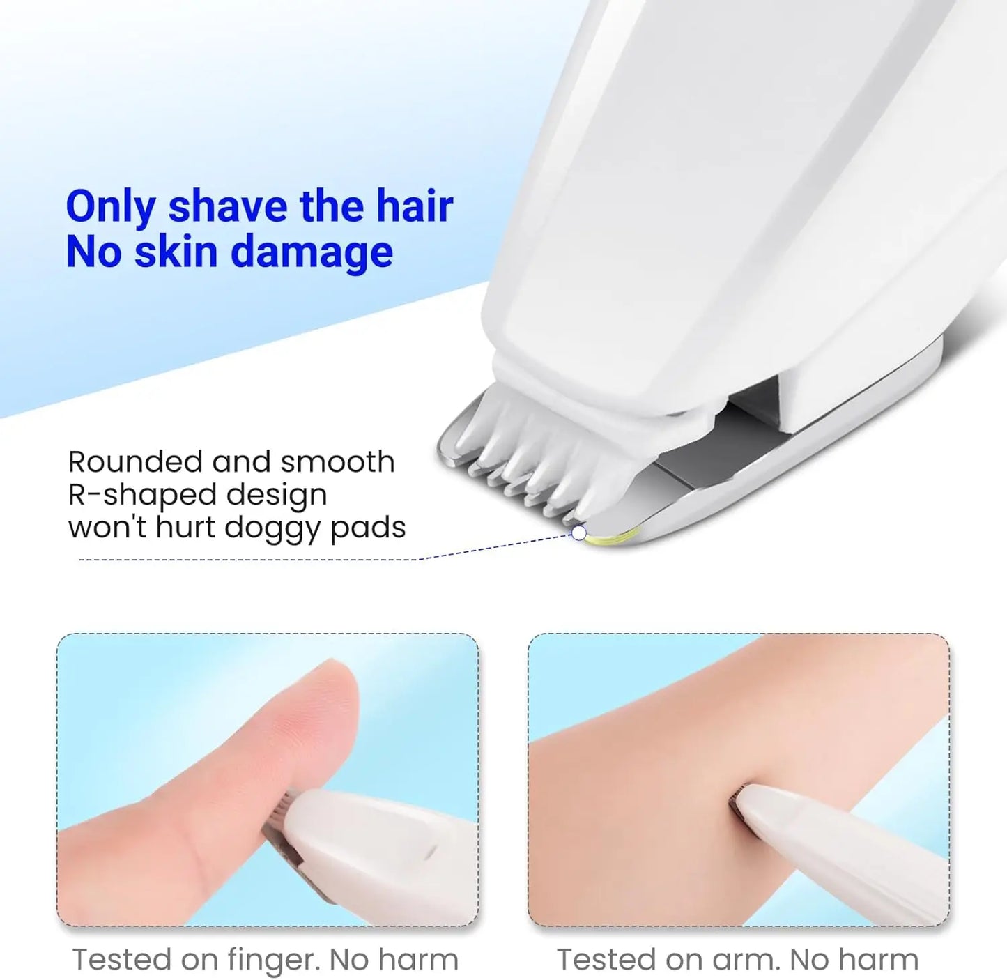 Portable Dog Paw Trimmer with Led Light Rechargeable Cordless Nail