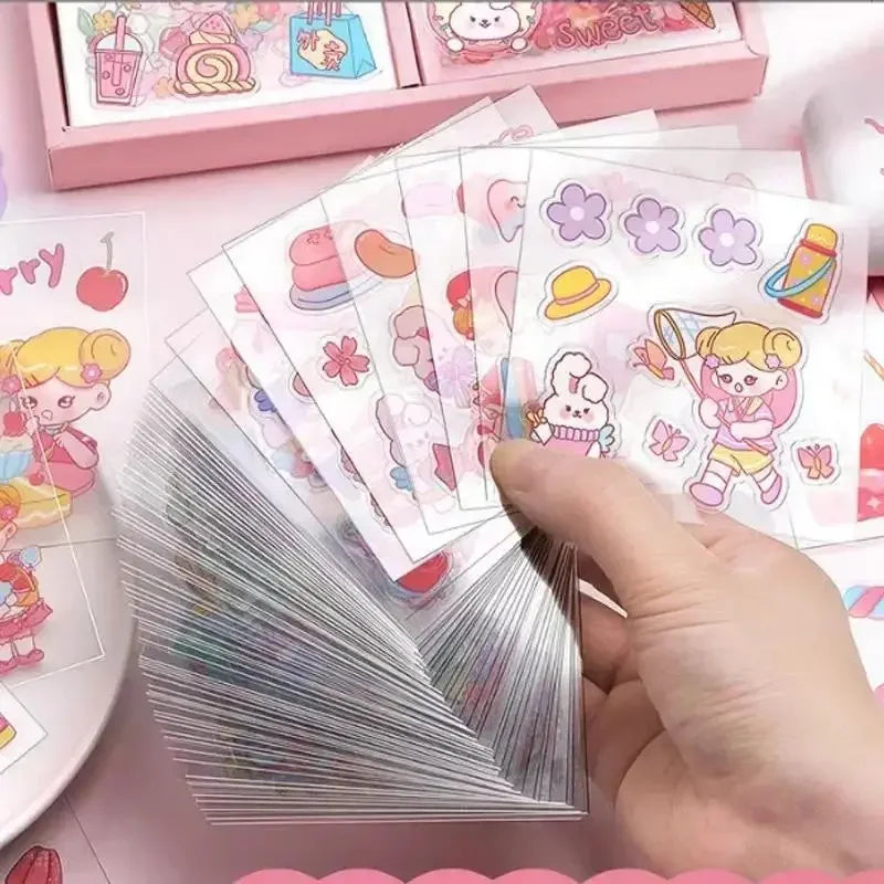 100/50/20/10 Pcs Kawaii Stickers PET Cartoon Scrapbooking Cute Sticker