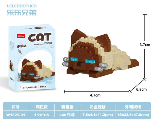 Hot Selling Particle Assembly Building Blocks Pet Cat Dog Assembly