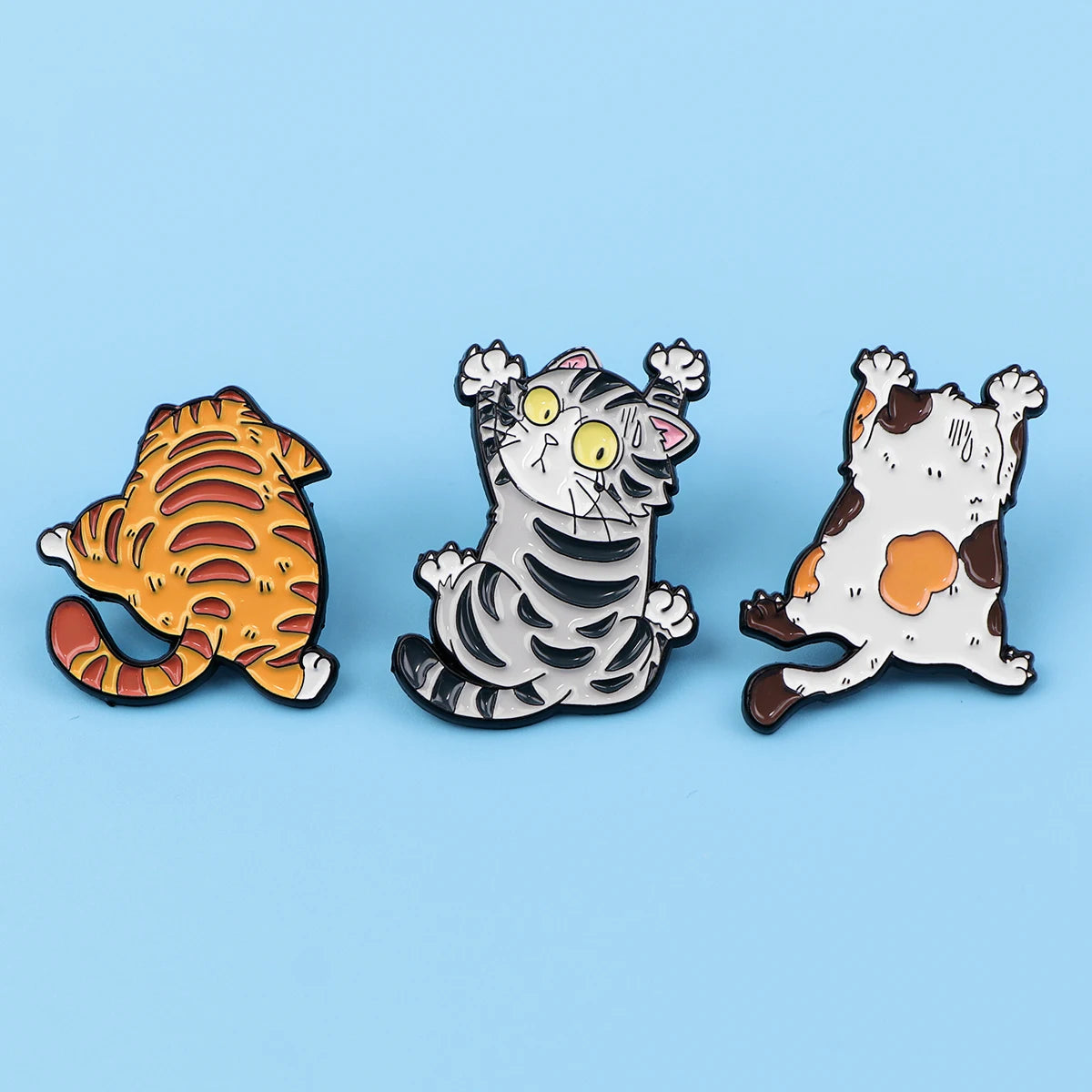 Funny Pet Cat Enamel Pins Lapel Pins Badge For Backpack Clothes Pin