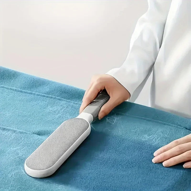 Reusable dust removal brush, double-sided pet hair remover, manual
