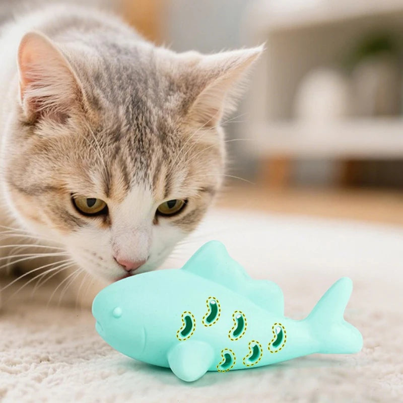 Cat Interactive Chew Toy Pet Food Leakage Simulated Fish