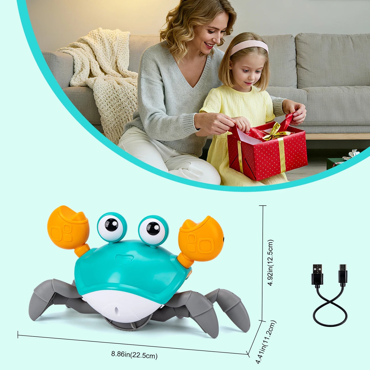 Dancing Crab Run Away Toys Baby Crawling Escape Crabs Toys Kids