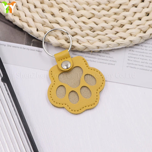 Memorial Leather Pet Hair Storage Bag Cat Paw Keychain Multifunctional