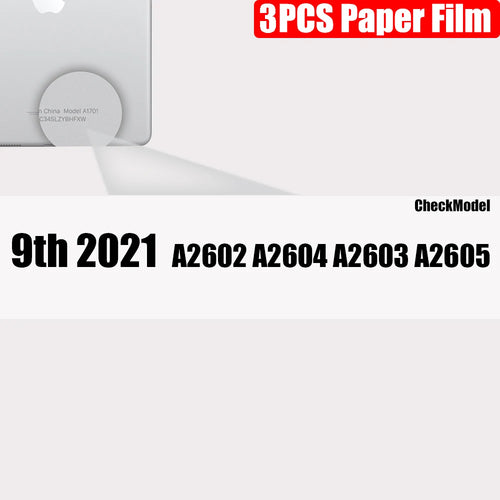 3Pcs Paper Feel Like Screen Protector For ipad 9th Generation 8 7 6
