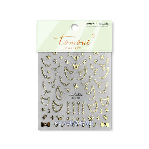 5D black and white lace stripe nail art sticker high quality comes