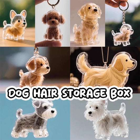 Cute Clear Puppy Hair Memorial DIY Pendant Keychain Decor Keepsake
