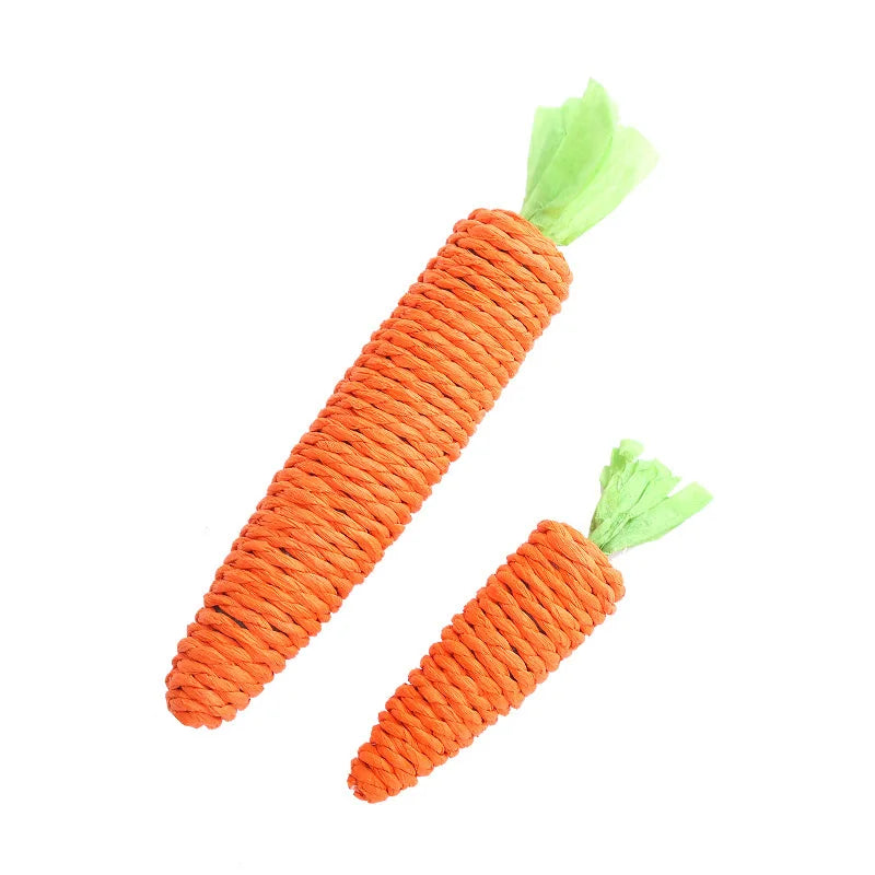 Cat Toy Carrot Sound Pet Products Bite Resistant Paper Rope Scratcher