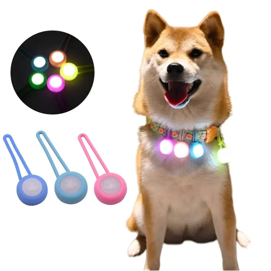 1pc Pet Luminous Pendant, Dog LED Walking Dog Night Silicone Hanging