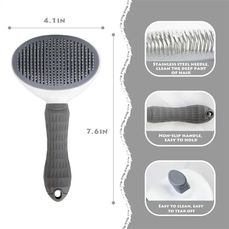 Self-cleaning Pet Hair Remove Comb Cat Slicker Brush Pet Hair Removal