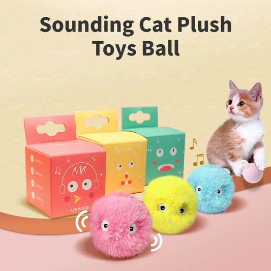 Cat Toys Balls Sound Frogs Birds Chirping Crickets EVA Balls Rolling