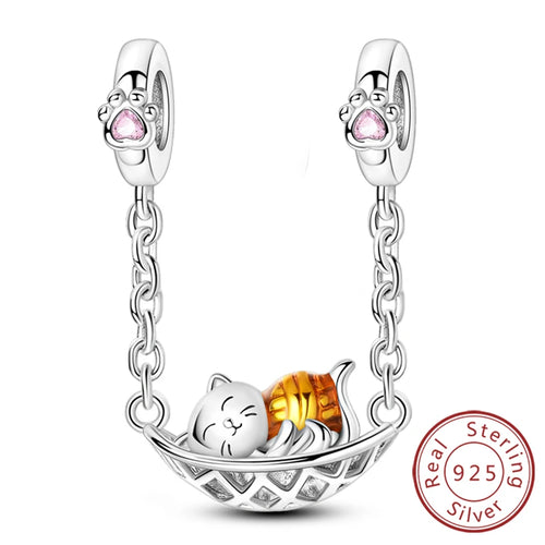 New 925 Sterling Silver Charm Beads Dog Cat Pets Pendant Fit Original