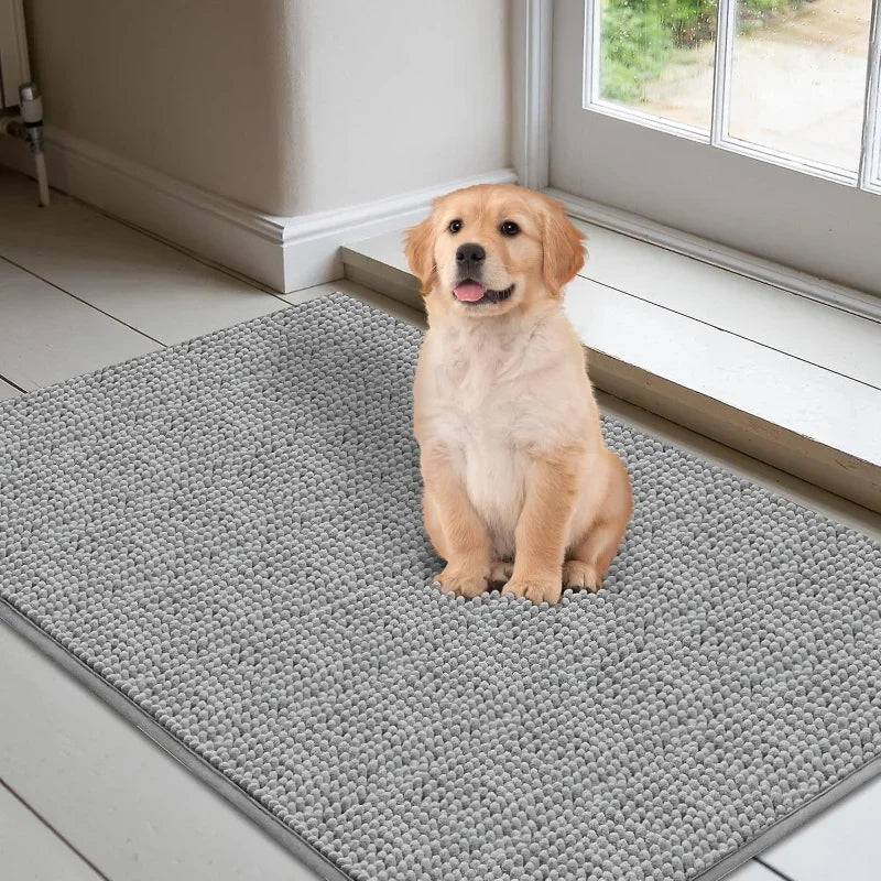 Dog Doormats for Muddy Paws Absorbent Non-slip Washable Mat Anti-slip