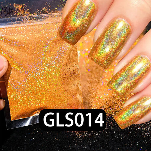 Laser Holographic Rainbow Nail Glitter 0.2MM Sparkly Nails Glitter