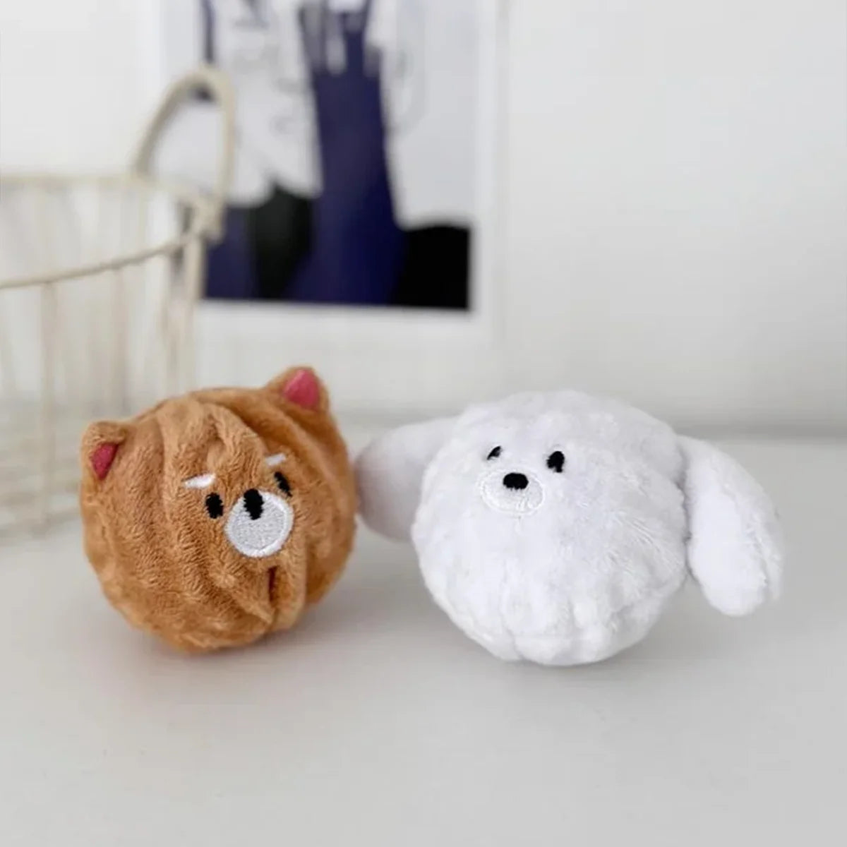 Squeaky Puppy Ball Toy - Spiked Bouncing Chew for Teeth Cleaning,