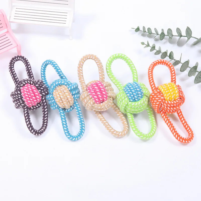 Interactive Cotton Rope Mini Dog Toys Ball for Dogs Accessories