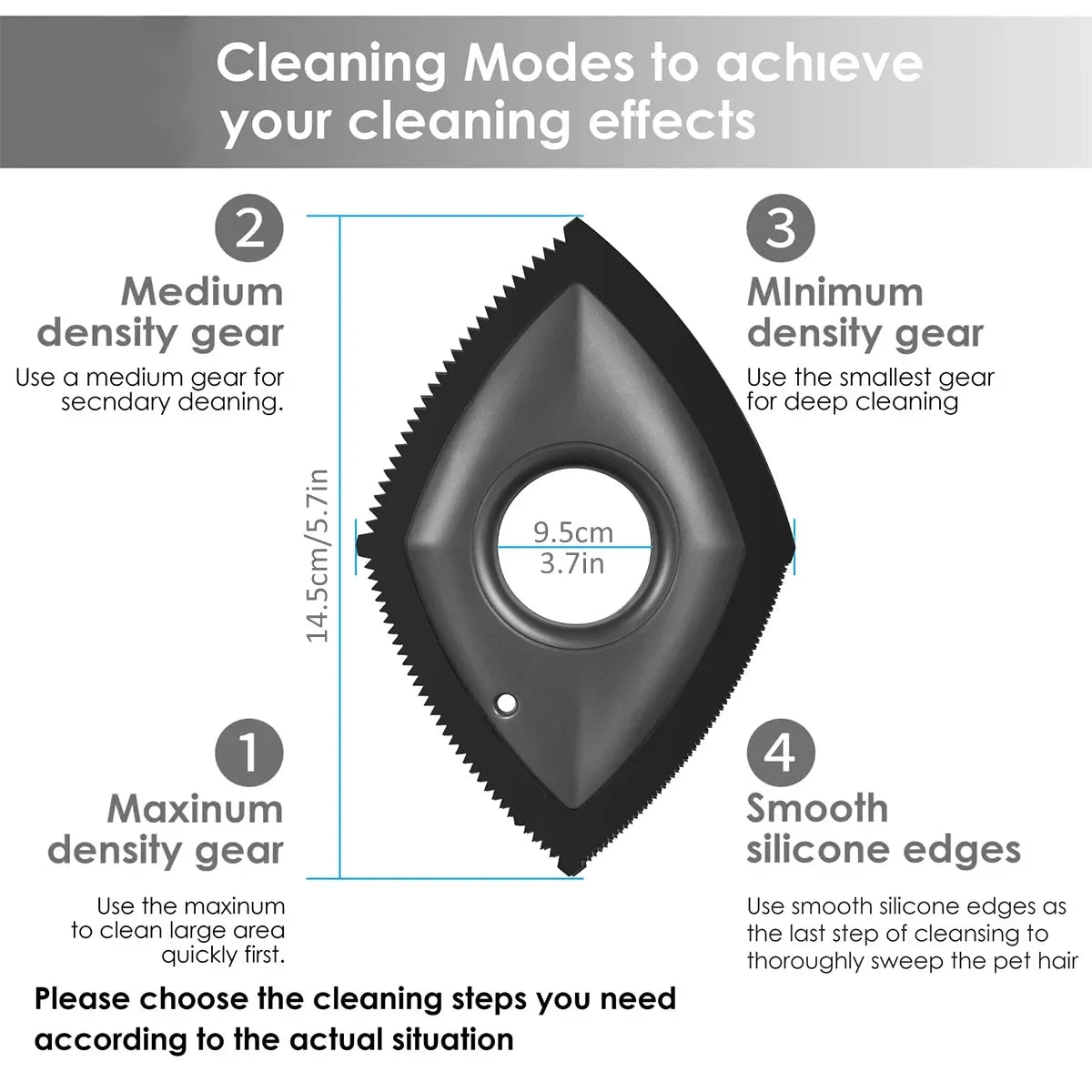 4 Modes Pet Hair Remover Comb Brush Dog Cat Hair Detailer Cleaning