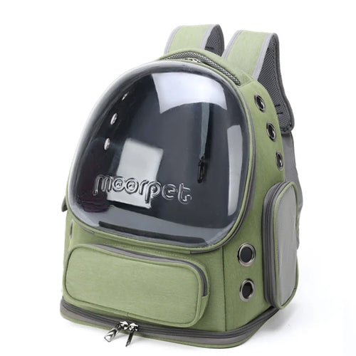 Transparent Folding Pet Carrier Backpack Travel Tote Cat Carrier Bag