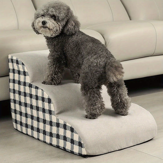 Pet 2/3 Steps High Density Foam Dog Secure Stairs Ramps Non-Slip Pet