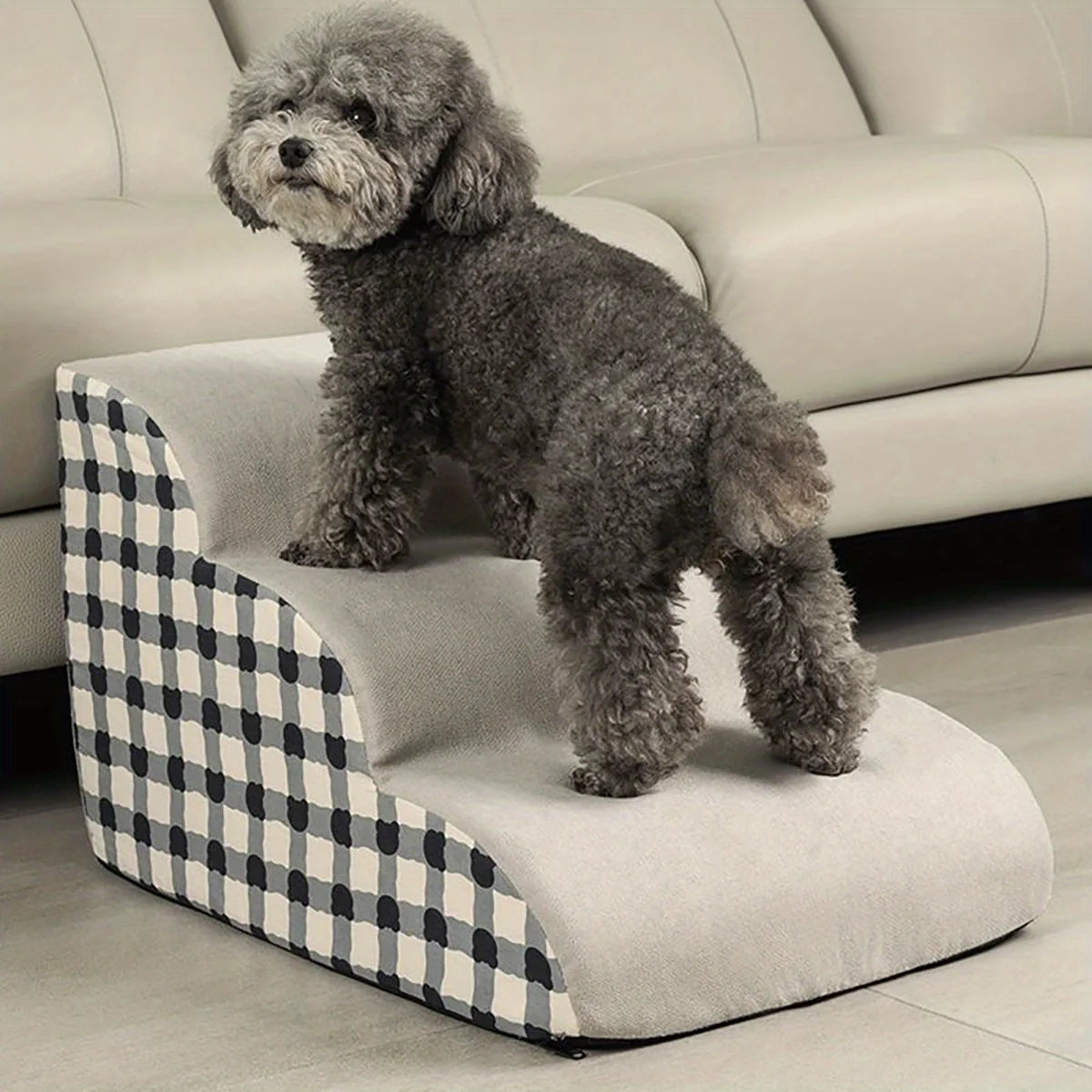 Pet 2/3 Steps High Density Foam Dog Secure Stairs Ramps Non-Slip Pet