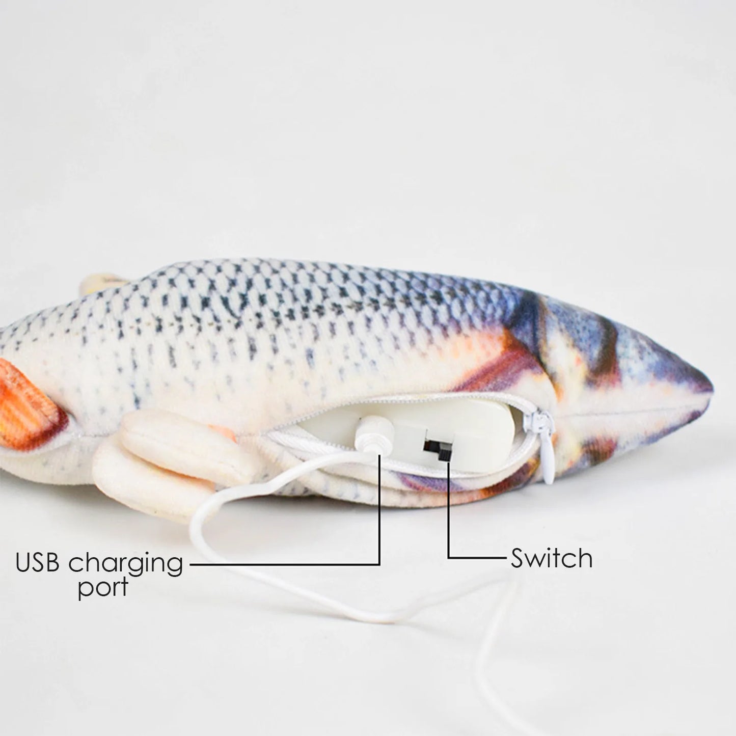 Cat Toys Fish USB Charger Fish Interactive Electric Floppy Fish Cat