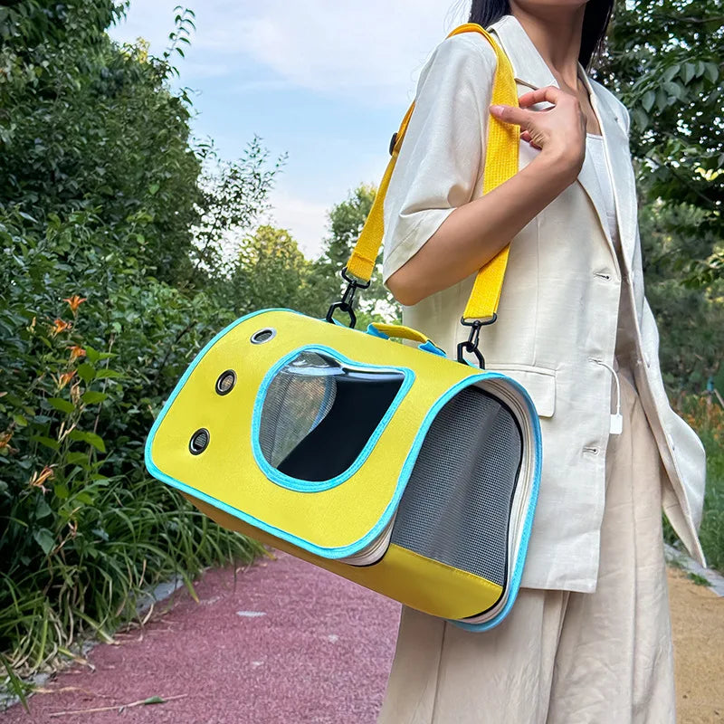 Portable Pet Carrier Bag for Small Dogs Cats Outdoor Foldable Cat Bag