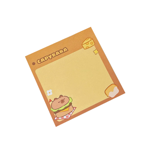 50/200PCS Cute Cartoon Capybara Memo Pad Stickers School Supplies