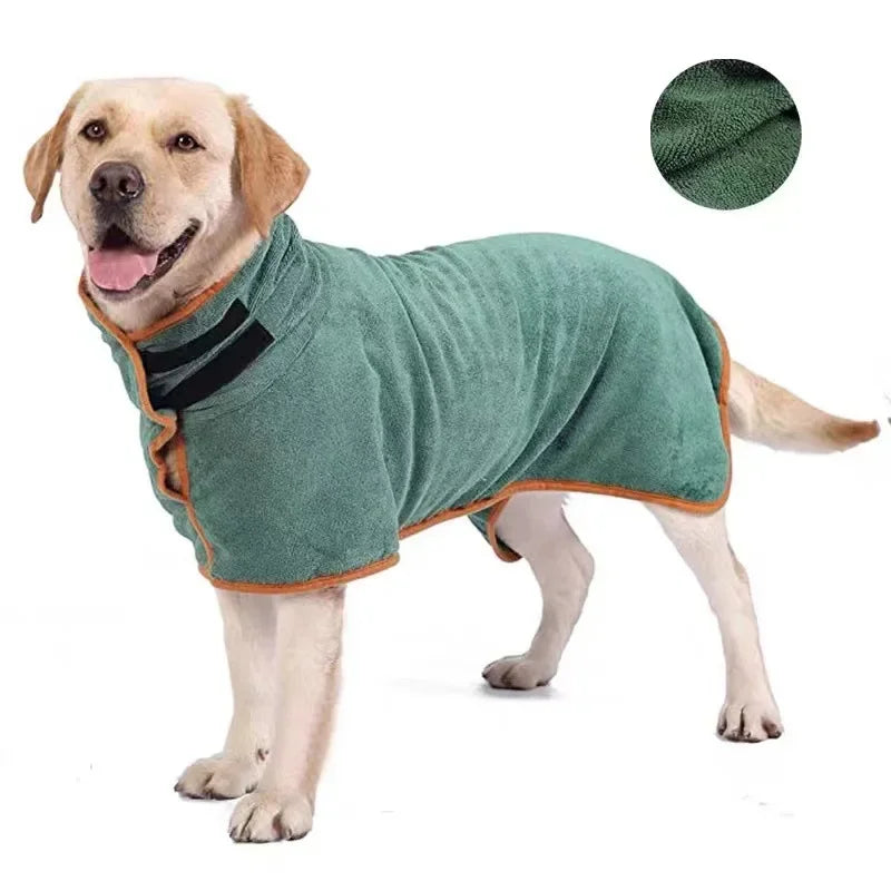 Dog Bathrobe Absorbent Pet Quick Drying Bath Towel Dog Bath Towel