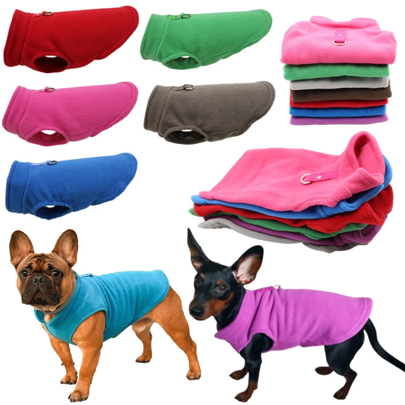 Warm Winter French Bulldog Vest Puppy Cat Clothing Pug Costumes Jacket
