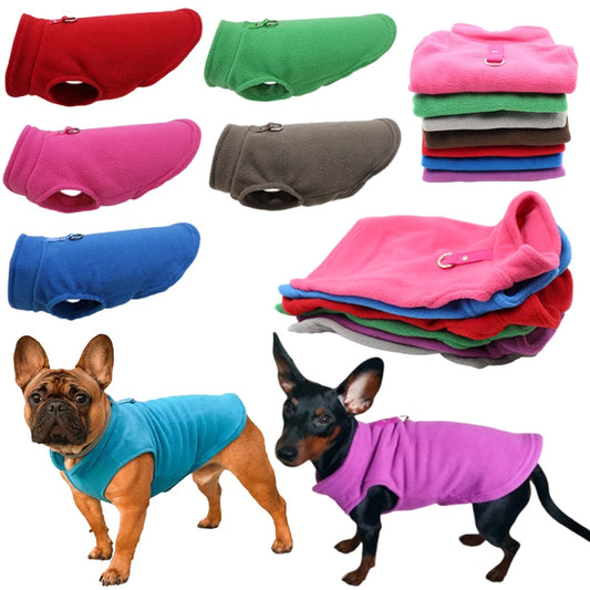 Warm Winter French Bulldog Vest Puppy Cat Clothing Pug Costumes Jacket
