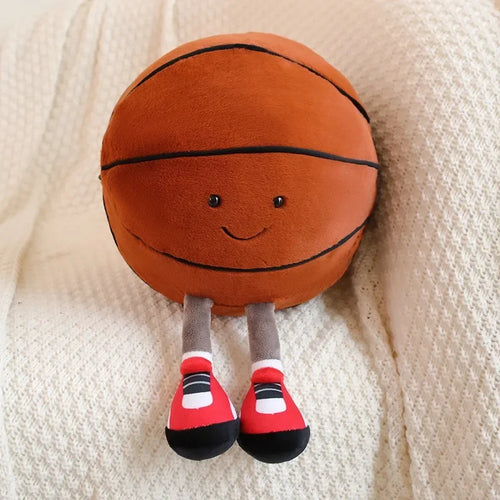 25-28cm football doll, basketball plush toy, creative football doll,