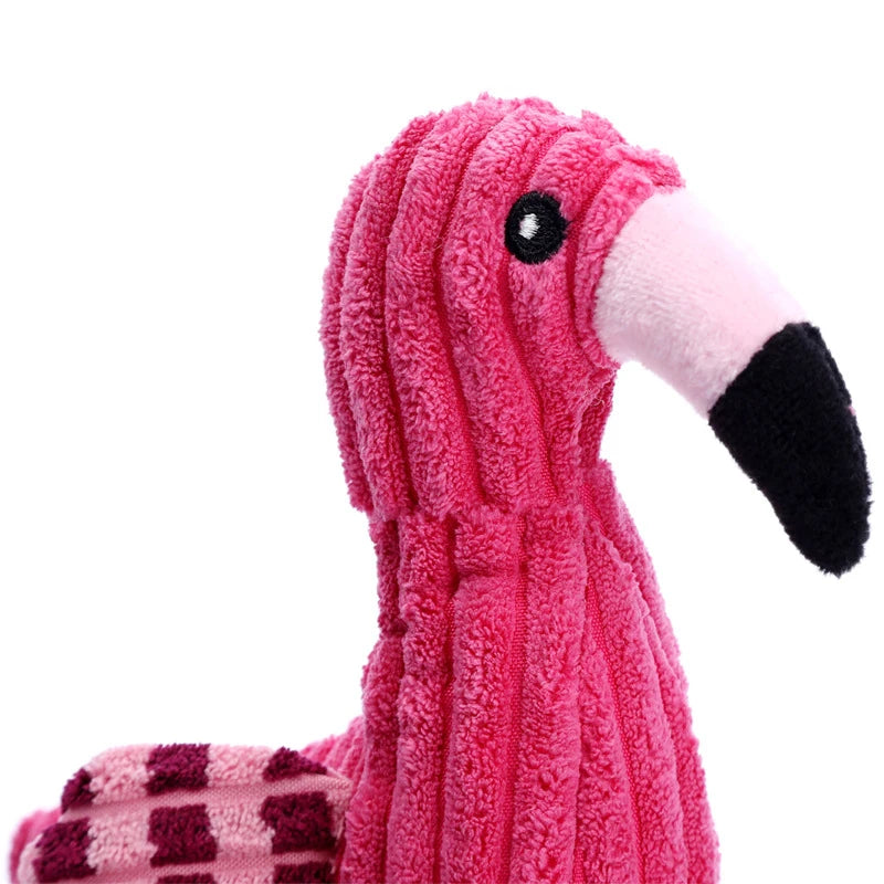 Animal Shape Squeaky Toys Plush Dog Toy Cute Bite Resistant Corduroy