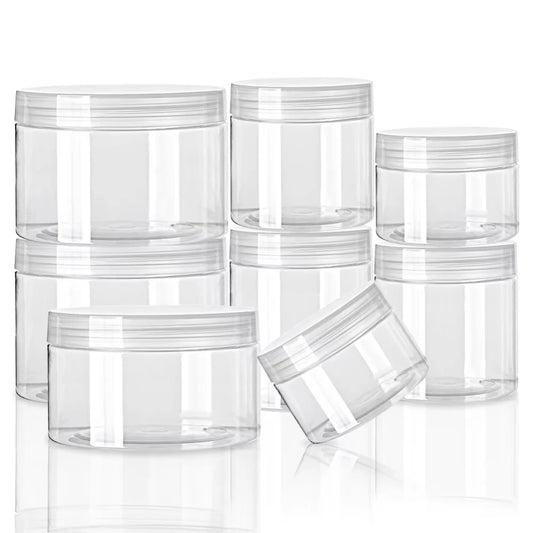 5Pcs 30/50/60/80/100/120/150ml Empty Plastic PET Clear Cosmetic Jars