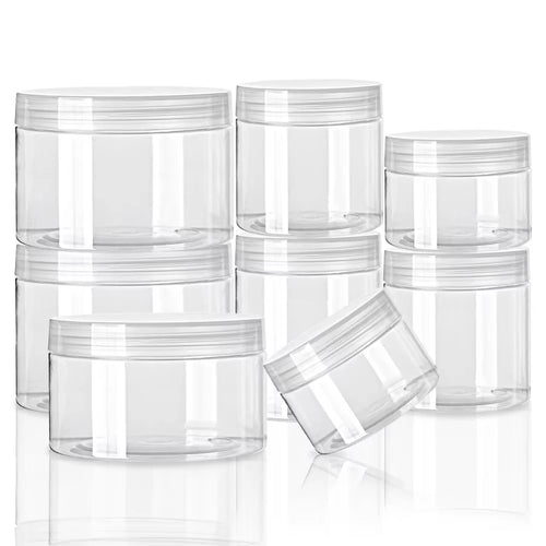 5Pcs 30/50/60/80/100/120/150ml Empty Plastic PET Clear Cosmetic Jars