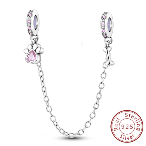New 925 Sterling Silver Charm Beads Dog Cat Pets Pendant Fit Original