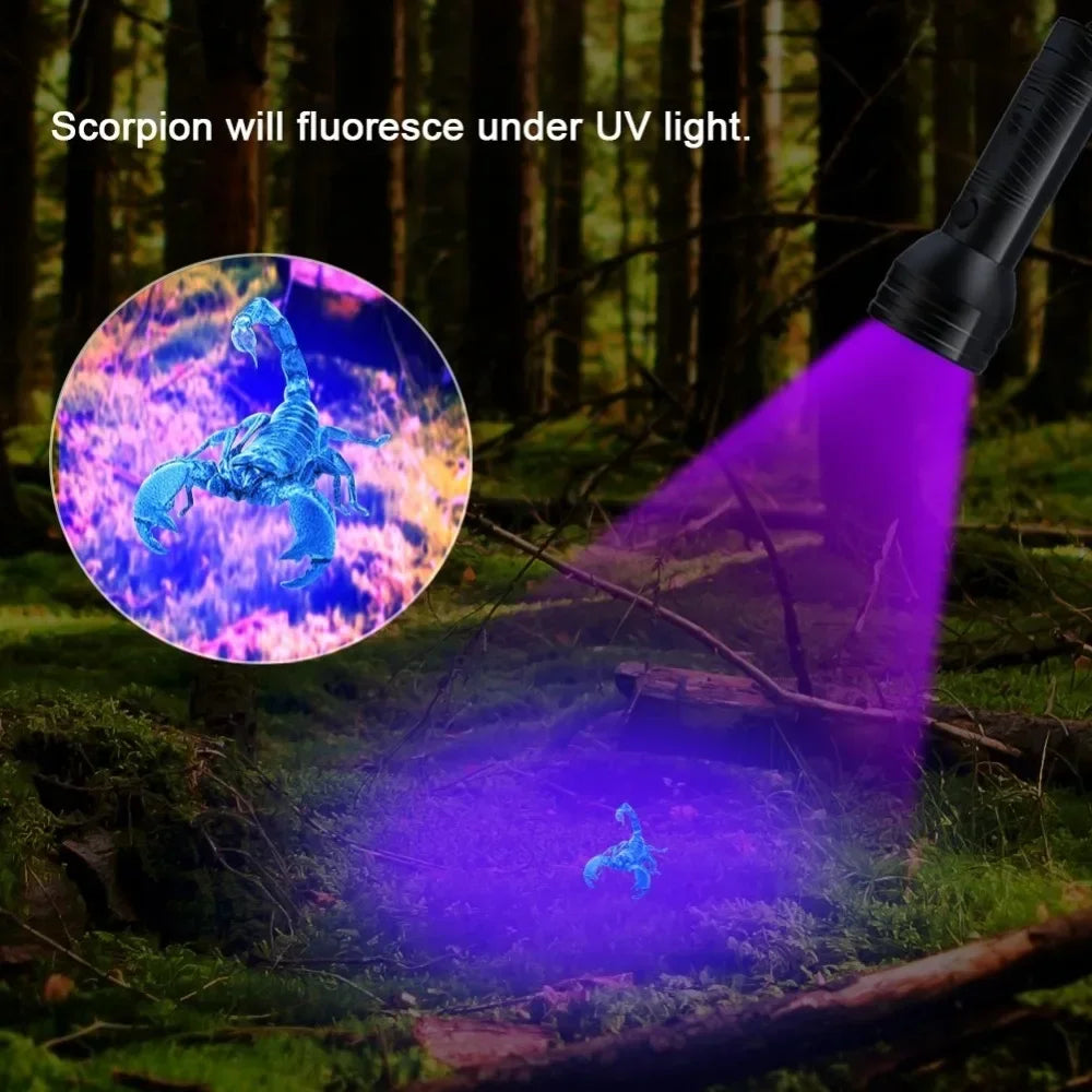 12/21/51 LED Protable UV Flashlight Black Light 395 NM Ultraviolet