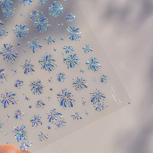 1 piece 5D color crystal star nail stickers high quality love shiny