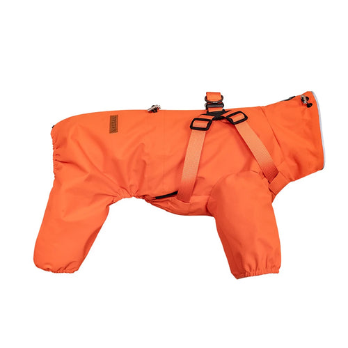 Dog Raincoat with Harness Waterproof Pet Rain Jacket for Small Dogs
